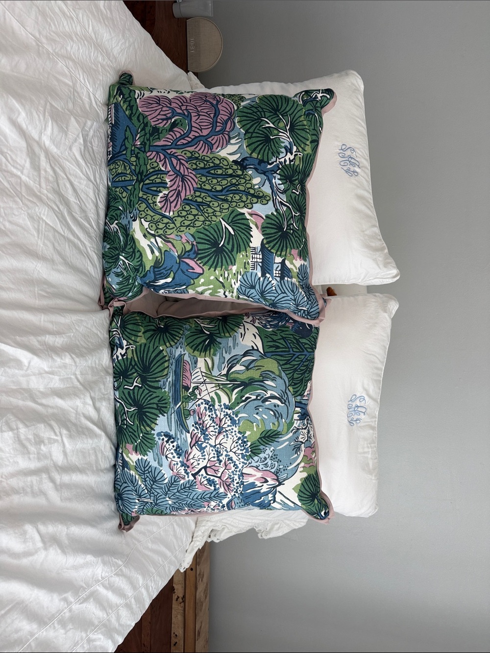 Tropical Botanical Decorative Pillow Shams - Unbranded - Green & Blue